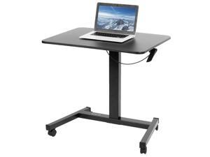 VIVO Black Rolling Adjustable Trolley Presentation Cart | Tension Spring Sit-Stand Mobile Workstation Desk (CART-V07B) VIVO Black Rolling Adjustable Trolley Presentation Cart | Tension Spring Sit-Stand Mobile Workstation Desk (CART-V07B)