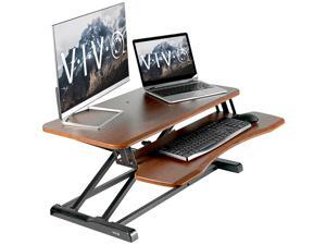 VIVO Wood Colored Height Adjustable Standing Desk Converter Sit to Stand Manual Riser | 32" Wide (DESK-V000KA) VIVO Wood Colored Height Adjustable Standing Desk Converter Sit to Stand Manual Riser | 32" Wide (DESK-V000KA)