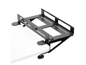 VIVO Clamp-on Adjustable Deskside Gaming PC Holder with Wall Mounting Option