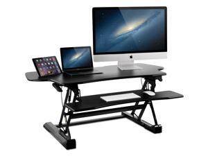 Mount-It! Height Adjustable Standing Desk Converter | 48” Wide Tabletop Sit Stand Desk Riser with Gas Spring Mount-It! Height Adjustable Standing Desk Converter | 48” Wide Tabletop Sit Stand Desk Riser with Gas Spring