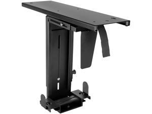 Mount-It! Adjustable Under Desk Computer Mount with Anti-Theft Screw, CPU Holder with Sliding Track and 360 Deg Swivel for Desktop Computer Towers, 22 Lb Load Capacity