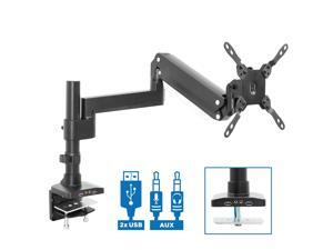 Mount-It! Single Monitor Arm Desk Mount | 35" Max Screen Size | Built In USB and Aux Ports Mount-It! Single Monitor Arm Desk Mount | 35" Max Screen Size | Built In USB and Aux Ports