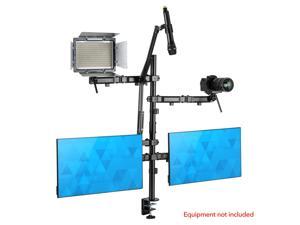 Mount-It! All-In-One Live Streaming Gaming Studio Camera Setup Stand | Dual Monitor