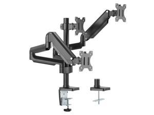 Mount-It! Triple Monitor Mount with Gas Spring Arms | Fits 17"-27" Inch Computer Screens | Gaming Monitor Stand