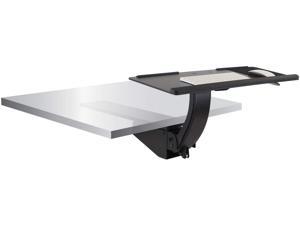 Mount-It! Sit Stand Keyboard Tray | Height Adjustable Under Desk Keyboard and Mouse Drawer | 26.5 Inch Wide Platform