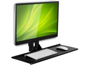 Mount-It! Monitor and Keyboard Wall Mount Standing Workstation | 26 Inch Wide Platform