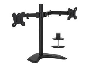 Mount-It! Dual Monitor Mount Stand | Fits Up to 32" Screens | Full Motion VESA Arms