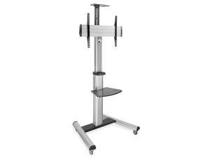 Mount-It! TV Cart Stand | Fits 32 to 70 inch Screen Sizes | TV Mount | Mobile TV Cart | 110 lbs Capacity