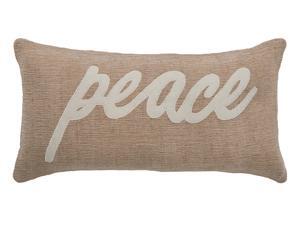 Rizzy Home Pillow Cover With Hidden Zipper In Beige And White [Set of 2]