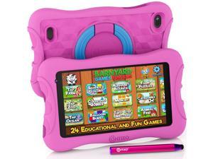 Contixo Kids Tablet with 150 Value Educator Approved Academy 7inch HD Display for Eye Protection 2GB  32GB Protective Case with Adjustable Bracket Kickstand and Stylus V10 Pink