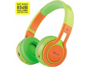 Contixo KB-2600 Kid Safe 85dB Over The Ear Foldable Wireless Bluetooth Headphone with Volume Limiter, Built-in Micro Phone, Micro SD Card Music Player, FM Stereo Radio, Green + Orange Contixo KB-2600 Kid Safe 85dB Over The Ear Foldable Wireless Bluetooth Headphone with Volume Limiter, Built-in Micro Phone, Micro SD Card Music Player, FM Stereo Radio, Green + Orange