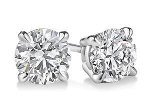 Sight Holder Diamonds 2.00 CTW Genuine White Topaz Stud Earrings Set In Solid 14K White Gold Sight Holder Diamonds 2.00 CTW Genuine White Topaz Stud Earrings Set In Solid 14K White Gold