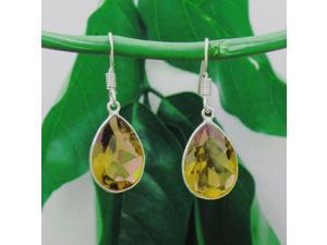 Genuine 8 Cttw Natural Pear Shaped Smoky Quartz Earrings In Sterling Silver Genuine 8 Cttw Natural Pear Shaped Smoky Quartz Earrings In Sterling Silver
