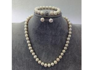 Genuine 8.5-9mm White Freshwater Cultured Round Pearl Set In 925 Sterling Silver Genuine 8.5-9mm White Freshwater Cultured Round Pearl Set In 925 Sterling Silver