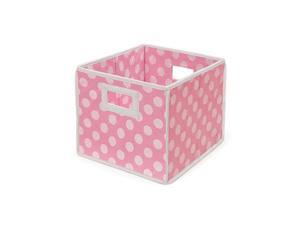 Badger Basket Folding Storage Bin - Pink Polka Dot Badger Basket Folding Storage Bin - Pink Polka Dot
