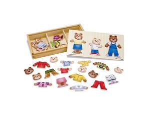 Melissa & Doug Wooden Bear Family Dress Up Puzzle