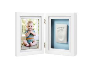 Pearhead Newborn Babyprints Handprint or Footprint White Wooden Desk Shadowbox Pearhead Newborn Babyprints Handprint or Footprint White Wooden Desk Shadowbox