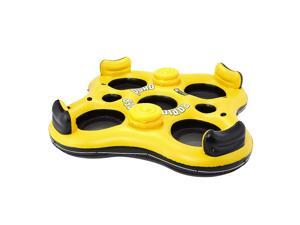 Bestway Rapid Rider 101" 4-Person Inflatable Island Lounge River Raft Float Bestway Rapid Rider 101" 4-Person Inflatable Island Lounge River Raft Float