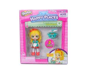 Shopkins Happy Places Kitty Kitchen Doll with Petkin - Spaghetti Sue