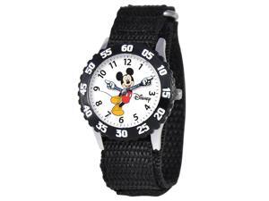 Disney Boy's Mickey Mouse Articulating Hands Stainless S - Black Nylon Strap Disney Boy's Mickey Mouse Articulating Hands Stainless S - Black Nylon Strap