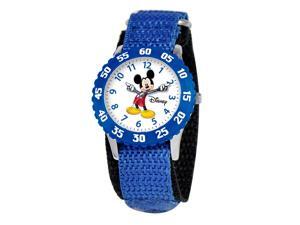 Disney Boy's Mickey Mouse Stainless Steel Watch - Blue Nylon Strap Disney Boy's Mickey Mouse Stainless Steel Watch - Blue Nylon Strap