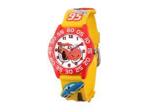 Disney Pixar Cars Boy's 3D Lightning McQueen Plastic Watch with Yellow Plastic Disney Pixar Cars Boy's 3D Lightning McQueen Plastic Watch with Yellow Plastic