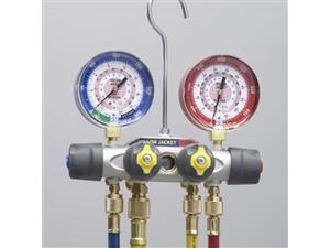 Mechanical Manifold Gauge Set,4-Valve YELLOW JACKET 49967 Mechanical Manifold Gauge Set,4-Valve YELLOW JACKET 49967