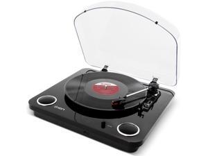 ION Audio Max LP 3-Speed Belt Drive Turntable w/ Built-In Speakers & 1/8" Aux Input (Glossy Piano Black)