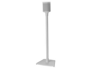 Sanus Wireless Sonos Speaker Stand for Sonos One, PLAY:1, & PLAY:3 - Audio-Enhancing Design With Built-In Cable Management - Single Stand (White) - WSS21-W1