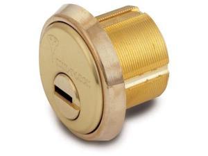 1-1/4"- 206 Keyway US3 High Security RIM/Mortise Cylinder Polished Brass 