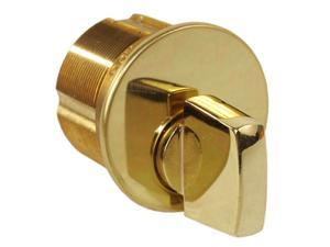 Ilco 7161TK2-03 Polished Brass US3 Solid Brass Replacement 1" Mortise Turn Knob Cylinder Lock