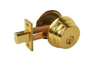 Webster WHSCD-3 Polished Brass US3 Hercules Single Cylinder Heavy Duty Security Deadbolt Lock Webster WHSCD-3 Polished Brass US3 Hercules Single Cylinder Heavy Duty Security Deadbolt Lock