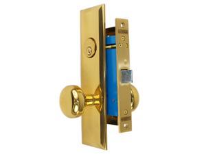 Em-D-Kay 5114AR Polished Brass Right Hand Lock Apartment Entry Mortise Lockset 