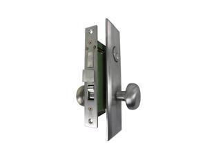 Guard Security Metro Version (Like Marks 114A/26D) P8888RAKSC Satin Chrome 26D Right Hand Apartment Mortise Entry Lockset, self-Adjusting spindles with Screwless Knobs Thru Bolted Lock Set