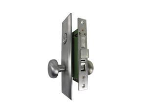 Guard Security Metro Version (Like Marks 114A/26D) P8888LAKSC Satin Chrome 26D Left Hand Apartment Mortise Entry Lockset, self-Adjusting spindles with Screwless Knobs Thru Bolted Lock Set
