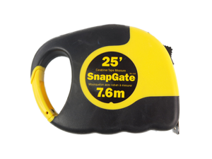 SnapGate, 00105, 25' Carabiner Tape Measure, Easy Grip Rubberized