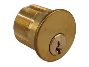 Maxtech B118SC1-03 Polished Brass US3 Solid Brass Replacement 1-1/8" Mortise Cylinder Lock With Schlage SC1 Keyway