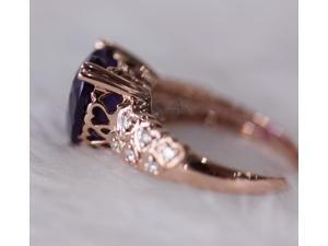 Heart Shaped Dark Purple Amethyst Diamonds 5.45ct 14k White Gold Engagement Ring Heart Shaped Dark Purple Amethyst Diamonds 5.45ct 14k White Gold Engagement Ring