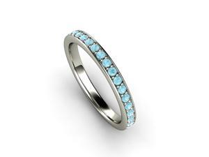 Aquamarine Anniversary Band Aquamarine Ring Aqua Wedding Band 14K Gold or Palladium March Birthstone Aquamarine Anniversary Band Aquamarine Ring Aqua Wedding Band 14K Gold or Palladium March Birthstone