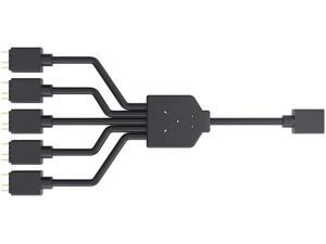 Cooler Master ARGB 1-to-5 Splitter Cable, 3-Pin LED Connector, 58 cm, MFX-AWHN-1NNN5-R1 Cooler Master ARGB 1-to-5 Splitter Cable, 3-Pin LED Connector, 58 cm, MFX-AWHN-1NNN5-R1