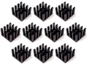 Easycargo 10pcs 14mm Heatsink Kit + pre Applied 3M 8810 Thermal Conductive Adhesive Tape, Cooler Heat Sink Set for Cooling GPU IC Chips VRAM VGA RAM (10pcs 14x14x10mm Black) Easycargo 10pcs 14mm Heatsink Kit + pre Applied 3M 8810 Thermal Conductive Adhesive Tape, Cooler Heat Sink Set for Cooling GPU IC Chips VRAM VGA RAM (10pcs 14x14x10mm Black)