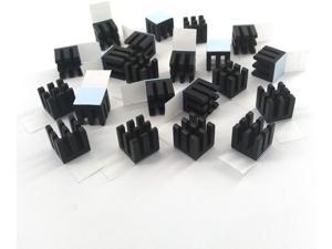 Easycargo 20pcs 10mm Heatsink Kit + pre Applied 3M 8810 Thermal Conductive Adhesive Tape, Cooler Heat Sink Set for Cooling GPU IC Chips VRAM VGA RAM (20pcs 10x10x10mm Black) Easycargo 20pcs 10mm Heatsink Kit + pre Applied 3M 8810 Thermal Conductive Adhesive Tape, Cooler Heat Sink Set for Cooling GPU IC Chips VRAM VGA RAM (20pcs 10x10x10mm Black)