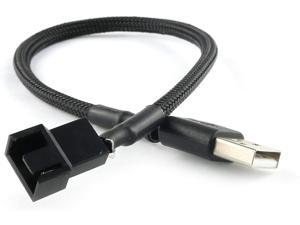 E-outstanding USB to 3Pin/4Pin 5V PWM Fan Power Adapter Cable Sleeved Power Line for PC Case Fan CPU Fan Mainboard DIY Laptop Cooling Fan E-outstanding USB to 3Pin/4Pin 5V PWM Fan Power Adapter Cable Sleeved Power Line for PC Case Fan CPU Fan Mainboard DIY Laptop Cooling Fan