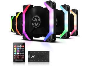 ABKONCORE SP120 RGB Fans, 5 Pack 120mm Computer Fans, Unique Speider-Shape Frame, 5V ARGB Motherboard SYNC/Remote Controller, Ajustable Fan Speed and Color, Hydro Bearing Fan with Fan Control Hub ABKONCORE SP120 RGB Fans, 5 Pack 120mm Computer Fans, Unique Speider-Shape Frame, 5V ARGB Motherboard SYNC/Remote Controller, Ajustable Fan Speed and Color, Hydro Bearing Fan with Fan Control Hub