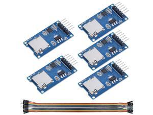 DAOKI 5Pcs Micro SD Storage Board Micro SD Card Module Micro SD Storage Expansion Board 6-pin with SPI Interface Micro SD TF Card Memory Shield Module SPI for Arduino Raspberry Pi with Dupont Wire DAOKI 5Pcs Micro SD Storage Board Micro SD Card Module Micro SD Storage Expansion Board 6-pin with SPI Interface Micro SD TF Card Memory Shield Module SPI for Arduino Raspberry Pi with Dupont Wire