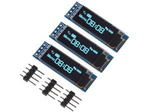 MELIFE 3pcs OLED Display Module, 0.91 inch I2C SSD1306 OLED Display Module I2C OLED Screen Driver with Pin DC 3.3V~5V for Arduino - Blue MELIFE 3pcs OLED Display Module, 0.91 inch I2C SSD1306 OLED Display Module I2C OLED Screen Driver with Pin DC 3.3V~5V for Arduino - Blue