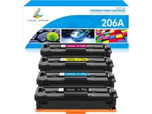 TRUE IMAGE Compatible Toner Cartridge Replacement for HP 206A 206X W2110A W2110X for HP Color Pro M255dw MFP M283fdw M283cdw M283 M255 Printer Toner Black Cyan Yellow Magenta 4Pack