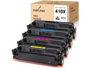 SAILNER Compatible Toner Cartridge Replacement for HP 410X CF410X 410A CF410A use with Laserjet Pro MFP M477fdw M477fnw M477fdn M452dw M452nw M452dn M377dw (Black Cyan Magenta Yellow, 4-Pack) SAILNER Compatible Toner Cartridge Replacement for HP 410X CF410X 410A CF410A use with Laserjet Pro MFP M477fdw M477fnw M477fdn M452dw M452nw M452dn M377dw (Black Cyan Magenta Yellow, 4-Pack)