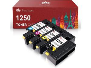 Toner Kingdom Compatible Toner Cartridge Replacement for Dell 1250 to Work with 1250C 1350CNW 1355CN 1355CNW C1760NW C1765NFW Printer 4 Pack