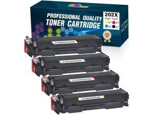 6 Pack 2C+2Y+2M Compatible 202X High Yield Toner Cartridge Replacement for HP CF500X CF501X CF502X CF503X Pro M281fdw M281cdw M254dw M254dn M254nw M281dw M281 M254 Printer Toners 